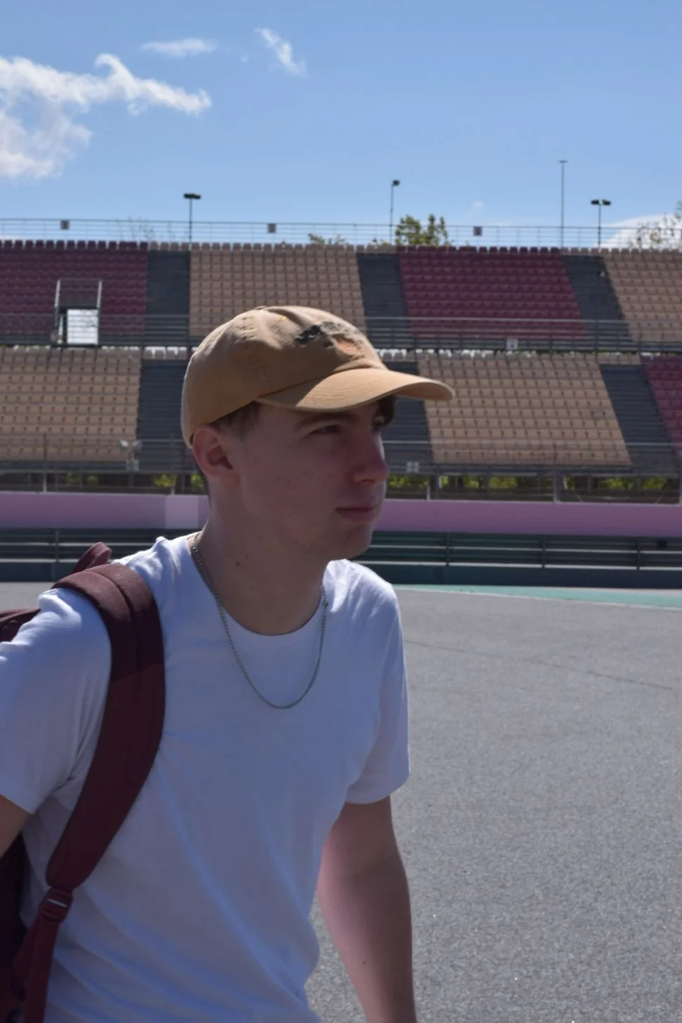 Adrià Vesseur at the racing circuit